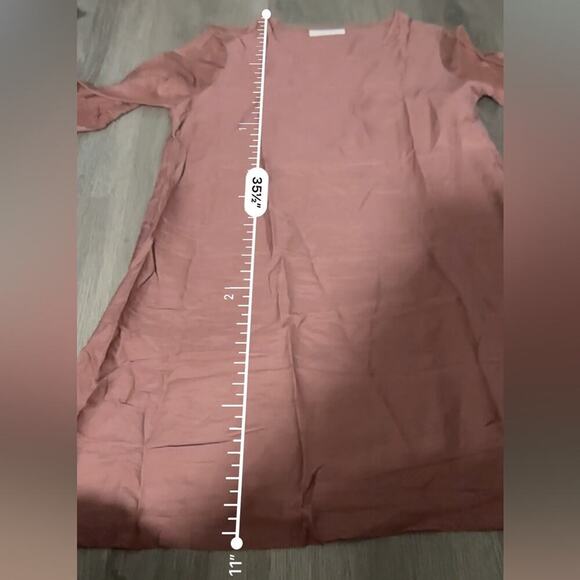 Bryn Walker Cotton Silk Blend Elbow‎ Half Sleeve Shea Tunic in Goji Berry NEW - Picture 8 of 8